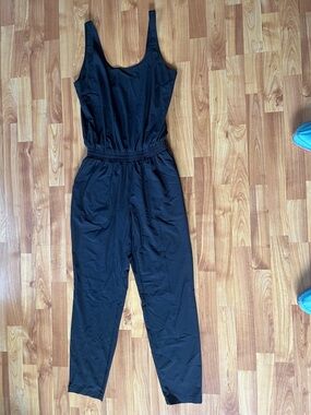 Athleta Black Sleeveless Utility Jumpsuit